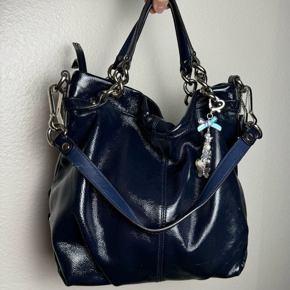 Coach Y2K Navy Blue Brooke Hobo Shoulder Bag Purse F17165 - Picture 4 of 13